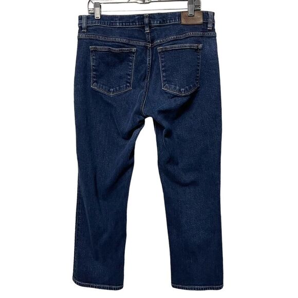 LAUREN RALPH LAUREN High Rise Dark Wash Slim Straight Ankle Jeans 14 - Picture 4 of 6